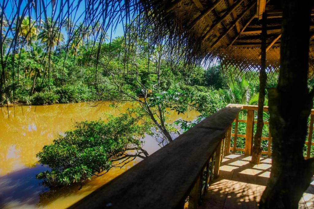 River view from thatched treehouse